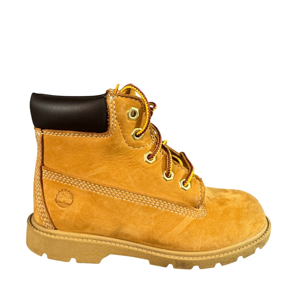 Timberland 6 Inch Premium Waterproof Boots Wheat Nubuck Kids Size 12